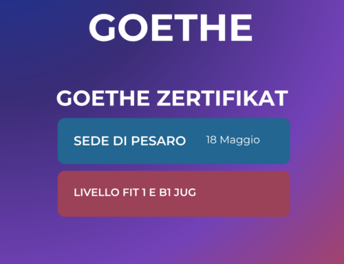 La prossima sessione degli esami 𝗚𝗼𝗲𝘁𝗵𝗲 per le scuole secondarie di 1° e 2°